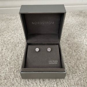Nordstrom Silver Sparkling Stud Earrings
